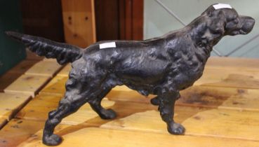 A cast model of a hunting dog 37 cm nose to tail