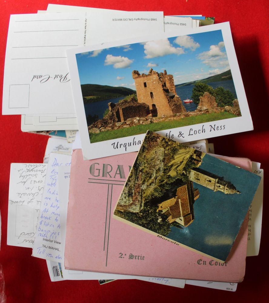 Approx .250 postcards from c.1940s to recent, transport, ancient and modern buildings, flora, landsc