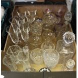 A large selection on glassware to include Babycham glasses and Wedgewood dish