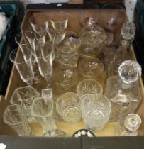 A large selection on glassware to include Babycham glasses and Wedgewood dish