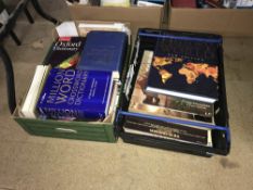 Two boxes of books and records