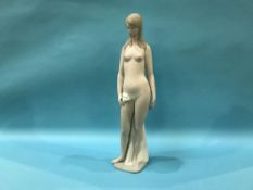 A tall Lladro figure of a nude