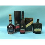 Three bottles of Cognac