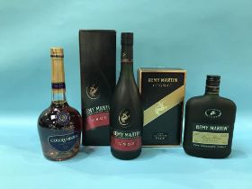 Three bottles of Cognac