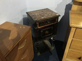 Marble top bedside cabinet