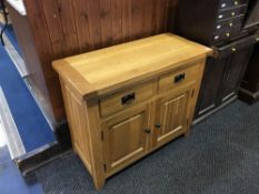 Light oak side cabinet