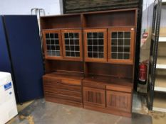 Two display cabinets