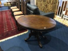A Victorian mahogany oval centre table