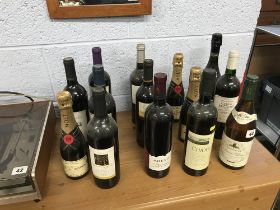 Variety of bottles of wine
