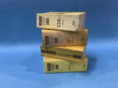 A large collection of Wisden Almanacks