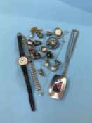 Assorted costume jewellery and watches etc