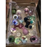 Assorted studio glass and paperweights