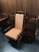 An American rocking chair and a pair of what nots