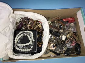 Assorted costume jewellery and watches