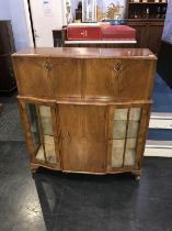 Walnut china cabinet