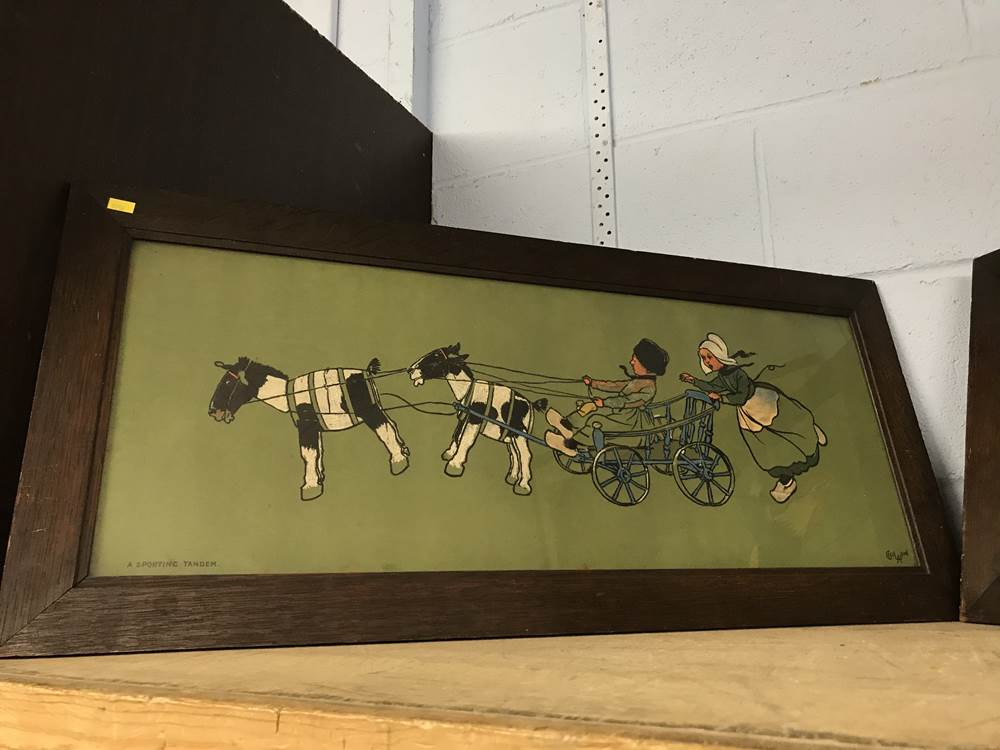 Pair of oak framed Cecil Aldin prints - Image 2 of 3