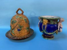 Two pieces of modern majolica