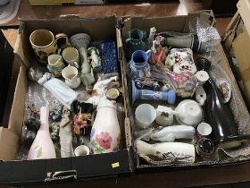 Two trays of assorted including Royal Copenhagen, Stavanger Flint etc