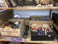 Assorted vintage toys and games