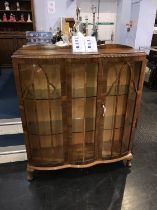 Walnut china cabinet