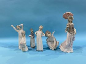 Six Lladro figures