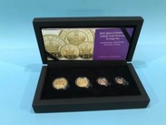 Queen Elizabeth II Tribute Gold Sovereign Prestige Set, 2022, one eighth sovereign, quarter