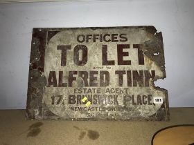 Enamel 'To Let' sign