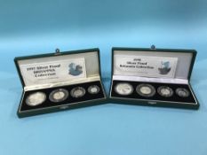 1997 and 1998 Britannia silver proof sets