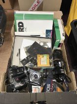 Assorted cameras and accessories