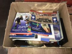 Collection of rugby programmes
