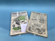 A collection of NUFC football programmes, seventeen from 1950-51 and some from 1947 season
