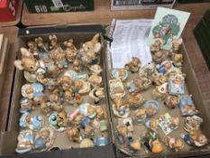Large collection of Pendelfin Rabbit figurines