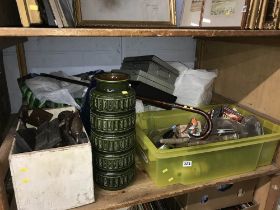 Shelf of assorted including tools