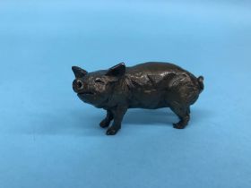 A bronze pig