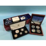 UK and world silver proof coins, including Piedforts, all in original cases/boxes, approx. 25 oz