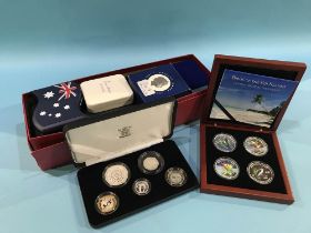 UK and world silver proof coins, including Piedforts, all in original cases/boxes, approx. 25 oz