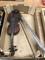 A violin and two bows