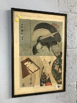 Japanese wood block print, after Utamaro
