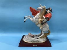 A figure of a Napoleon on a rearing horse