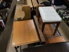 Radiogram, stool, bed table etc