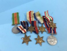 Medals 1939-1945 World War II, 7 including Atlantic and France/German