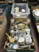 Two boxes including oriental china etc