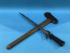 An Indonesian kris and scabbard