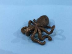 A Japanese bronze octopus