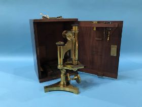 A cased microscope by R. and J. Beck of London