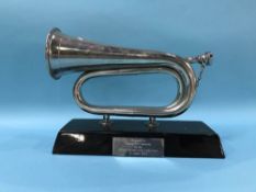 A mounted bugle, presented to Colonel M. P. Colacicchi