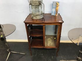 A small Edwardian mahogany display cabinet