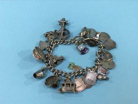 A silver charm bracelet