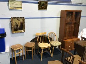 Teak unit and various chairs