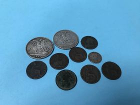 Coins Queen Victoria, including two silver crowns